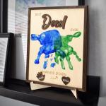 Best Dad Ever Handprint Frame Gift