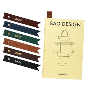 Personalized Leather Bookmark with Pen Holder