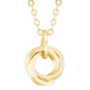 14K Gold Love Knot Pendant Necklace for Her