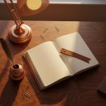 Personalized Leather Bookmark with Pen Holder