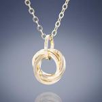 14K Gold Love Knot Pendant Necklace for Her