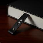 Personalized Leather Bookmark with Pen Holder