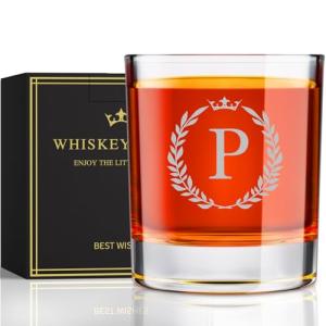 Personalized Monogrammed Whiskey Glasses for Men