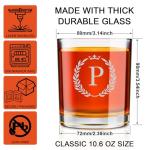 Personalized Monogrammed Whiskey Glasses for Men