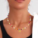 Personalized Beaded Initial Necklace with Pearls