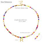 Personalized Beaded Initial Necklace with Pearls