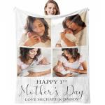 Custom Happy First Mother's Day Blanket