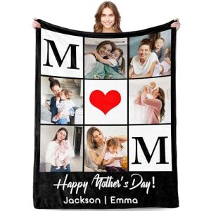 Custom Photo Blanket for Mother's Day or Birthdays