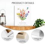 Custom Birth Month Flower Canvas Art for Mom