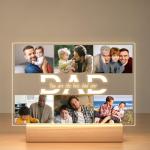 Personalized Dad Photo Frame with Night Light