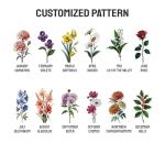 Custom Birth Month Flower Canvas Art for Mom