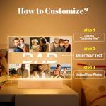 Personalized Dad Photo Frame with Night Light