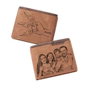 Personalized Dad Wallet - Custom Engraved Gift