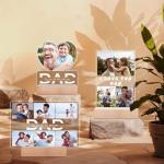 Personalized Dad Photo Frame with Night Light