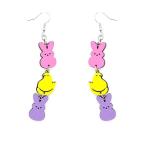 Personalized Bunny & Chick Easter Earrings for Women
