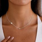 Personalized Silver Initial Necklace for Women