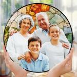 Personalized Grandma Stained Glass Sun Catcher Ornament