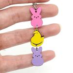 Personalized Bunny & Chick Easter Earrings for Women