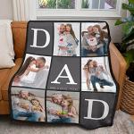 Personalized Photo Blanket for Dad's Special Day