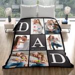 Personalized Photo Blanket for Dad's Special Day