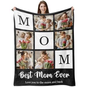 Custom Photo Blanket Gift for Mom or Grandma