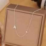 Personalized Silver Initial Necklace for Women