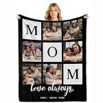 Personalized Photo Blanket Gift for Mom