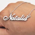 Personalized Silver Heart Name Necklace for Loved Ones