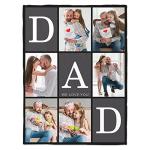 Personalized Photo Blanket for Dad's Special Day