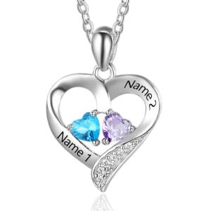 Personalized Birthstone Necklace for Mom or Grandma