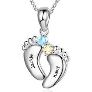Personalized Birthstone Necklace for New Moms