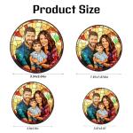 Custom Family Stained Glass Sun Catcher Ornament