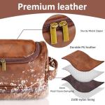 Personalized Leather Toiletry Bag for Men