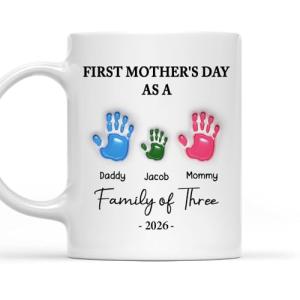Personalized First Mother's Day Handprint Mug