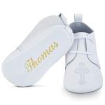 Personalized Leather Baby Shoes for Christening