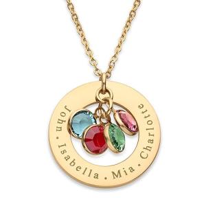 Personalized Birthstone Necklace for Moms and Grandmas
