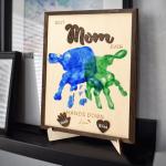 Personalized Best Mom Ever Handprint Sign
