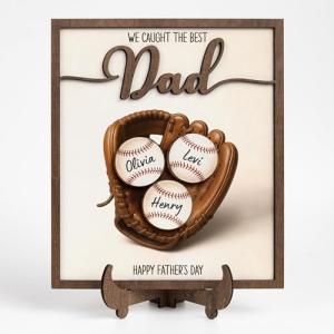 Custom Wooden Sign for Baseball Dad Gifts