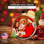 Custom Photo Crystal Christmas Ornaments for Families