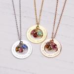 Personalized Birthstone Necklace for Moms and Grandmas