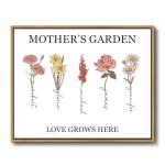Personalized Birth Month Flower Canvas for Mom