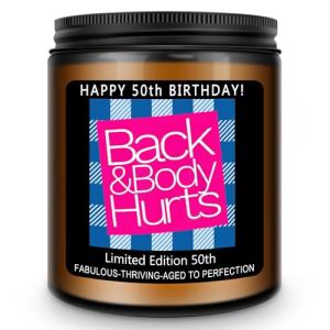 Funny 50th Birthday Lavender Scented Candle Gift