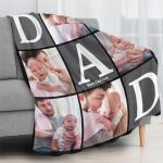 Custom Photo Blanket for Dad - Perfect Gift