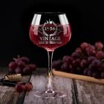 Vintage 1956 Engraved 70th Birthday Wine Glass