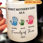 Personalized First Mother's Day Handprint Mug