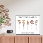 Personalized Birth Month Flower Canvas for Mom