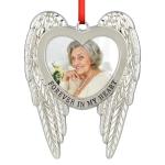 Personalized Metal Angel Wings Memorial Photo Ornament