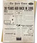 Unique Jumbo 30th Birthday Card for Him or Her