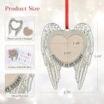 Personalized Metal Angel Wings Memorial Photo Ornament