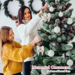 Personalized Metal Angel Wings Memorial Photo Ornament